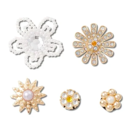 Jibbitz™ Flores com Pedras Elevada Pack com 5 Peças
